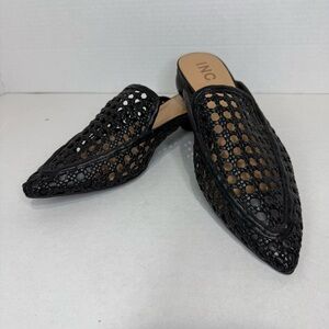INC International Concepts Black Woven Mules – Size 8.5